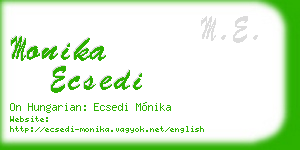 monika ecsedi business card